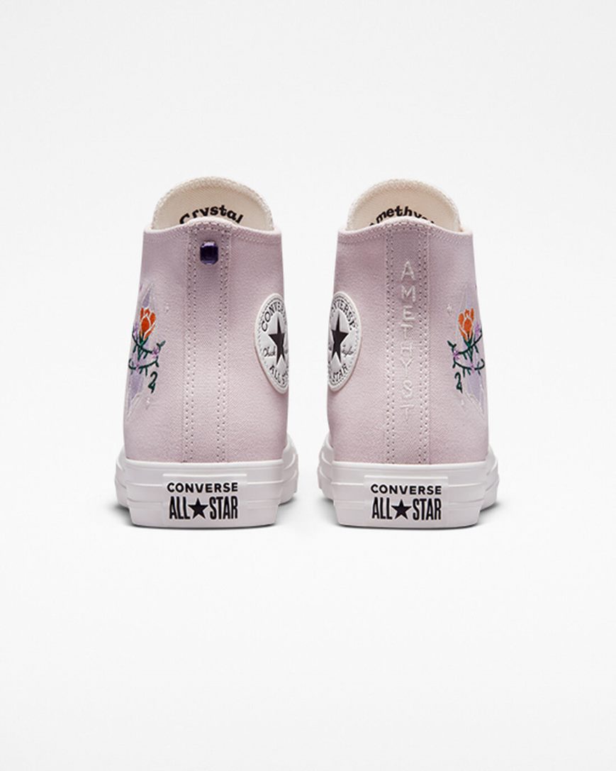 Zapatillas Altas Converse Chuck Taylor All Star Embroidered Crystals Mujer Rosas Blancas | PE EP24W5